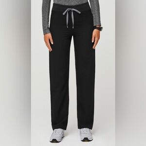Figs High Waisted Livingston Scrub Pants Black